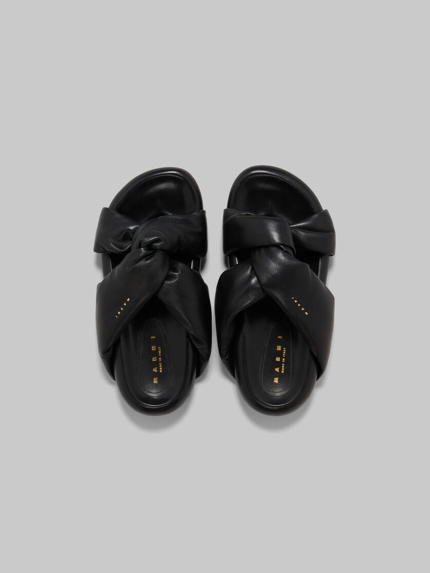 Black twisted leather Bubble sandal - Sandals - Image 4