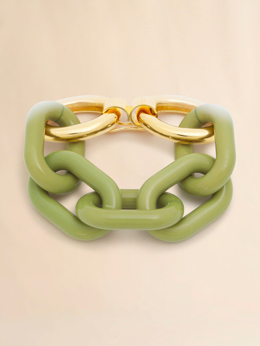 Brown resin chain bracelet - Bracelets - Image 4