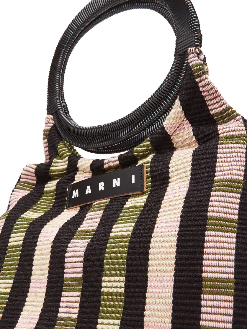 MARNI MARKET bag in multicolor striped cotton - Bags - Image 4
