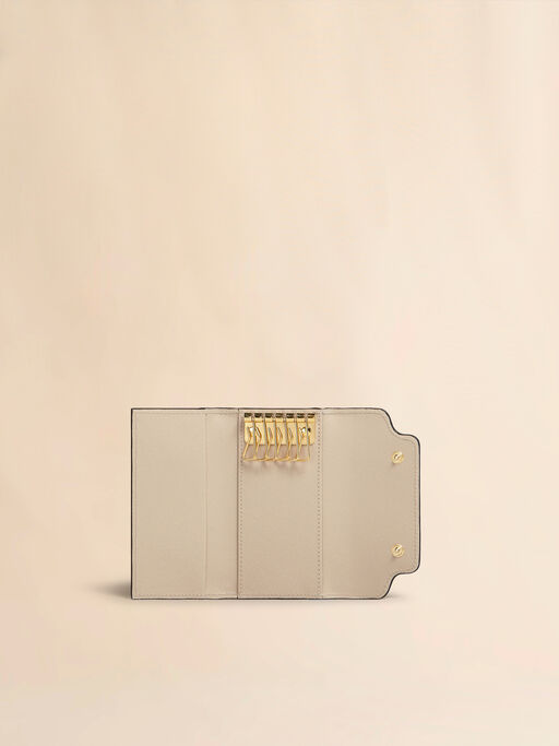 Colour block saffiano leather keyring - Key Rings