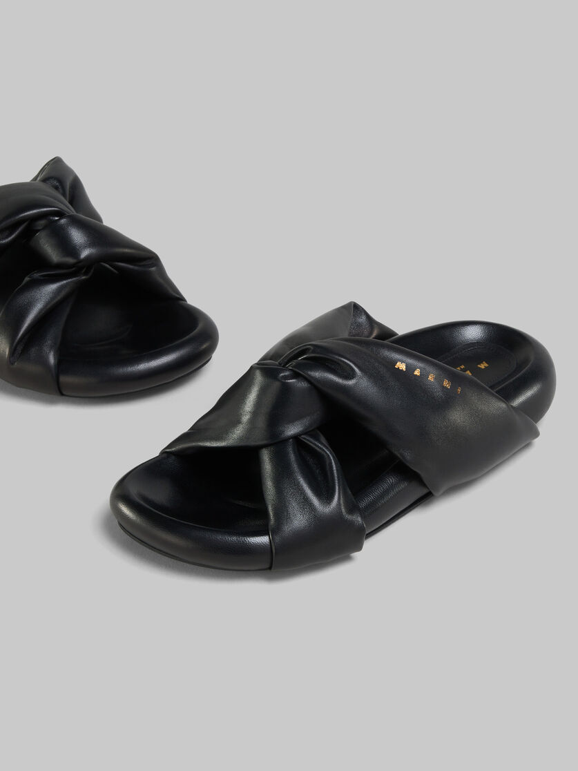 Black twisted leather Bubble sandal - Sandals - Image 5