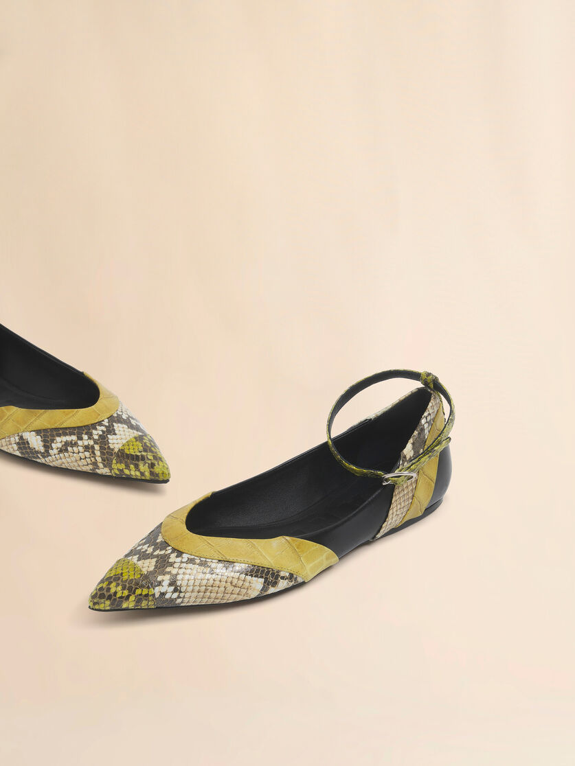 Green leather pointed-toe ballerina - Ballet Shoes - Image 5