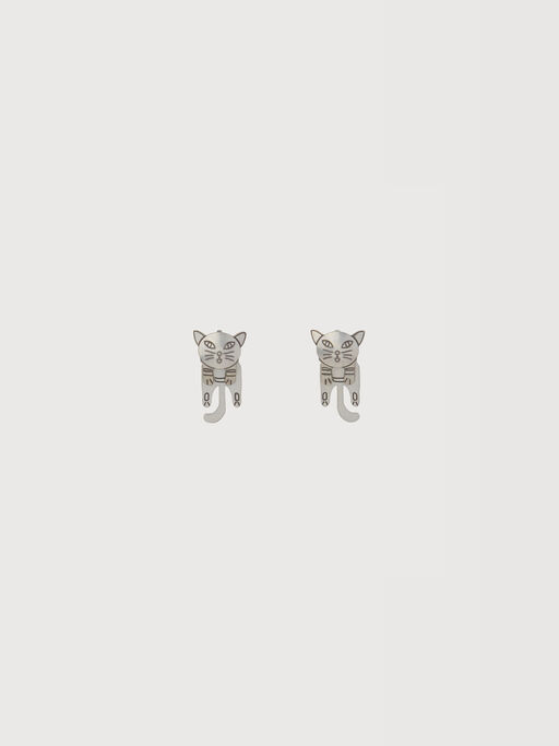 Kitten-shaped stud earrings - Earrings
