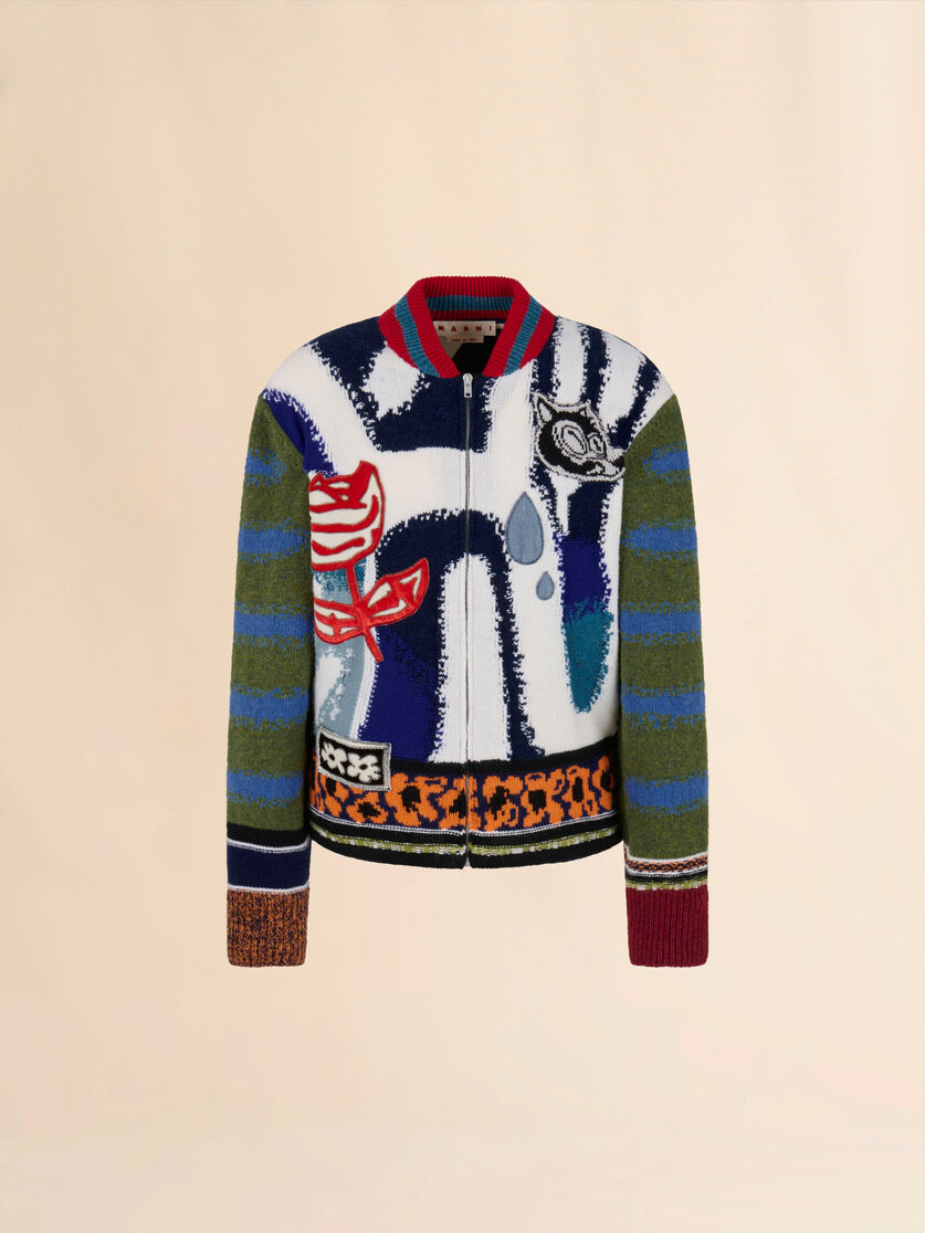 Multicolour wool cardigan - Pullovers - Image 1