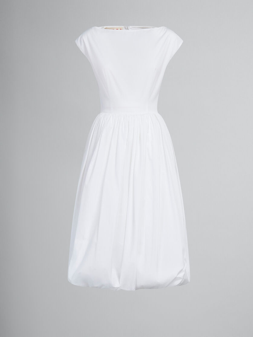 White bio poplin balloon dress - Dresses - Image 1
