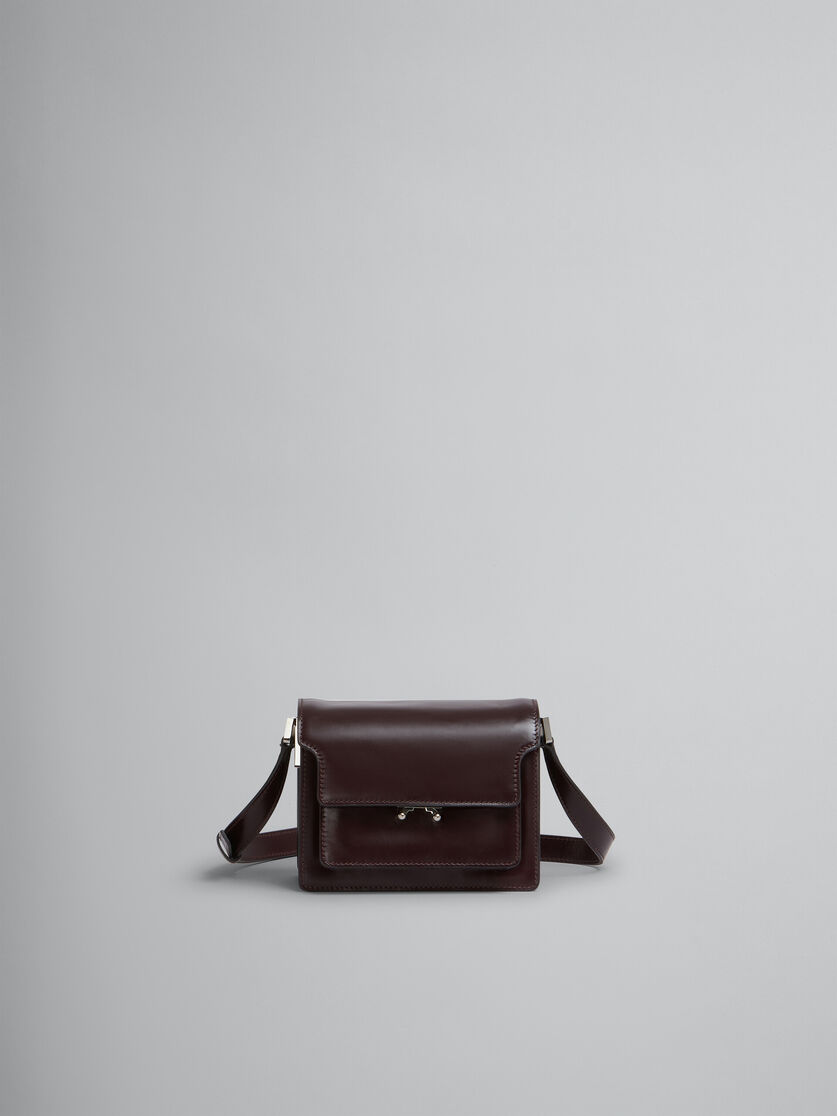 Red shiny leather Trunk Soft bag - Shoulder Bag - Image 1