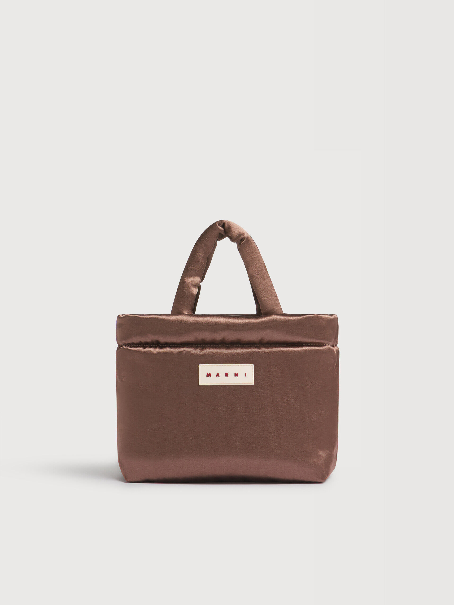 ブロンズ サテン Puff E/W トートバッグ | Marni
