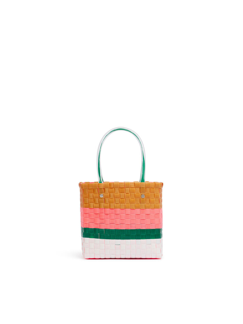 アースオブシエナ MARNI MARKET STRIPE BASKET BAG MINI - ショッピングバッグ - Image 3