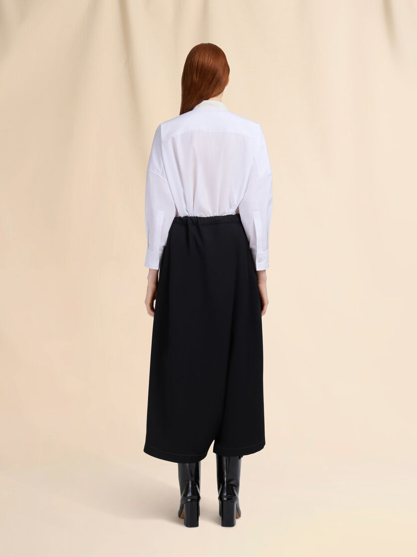 Pantaloni oversize in lana nera - Pantaloni - Image 3