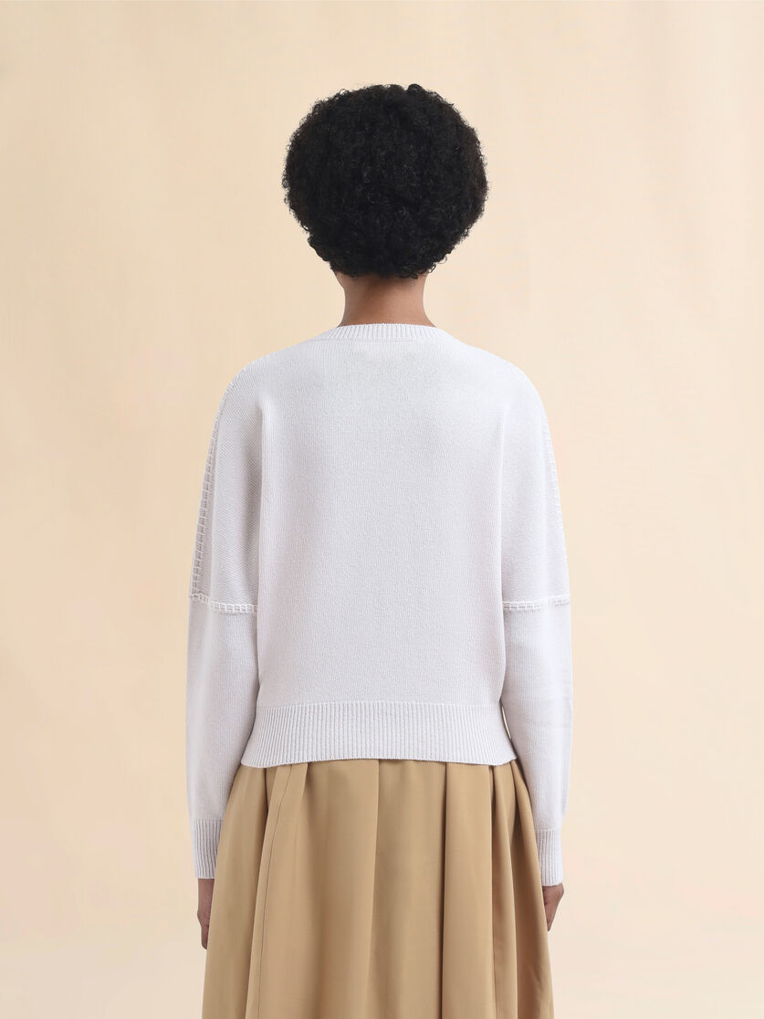 Light pink wool and cashmere crew neck jumper with Marni Symbol - Pullovers - Image 3