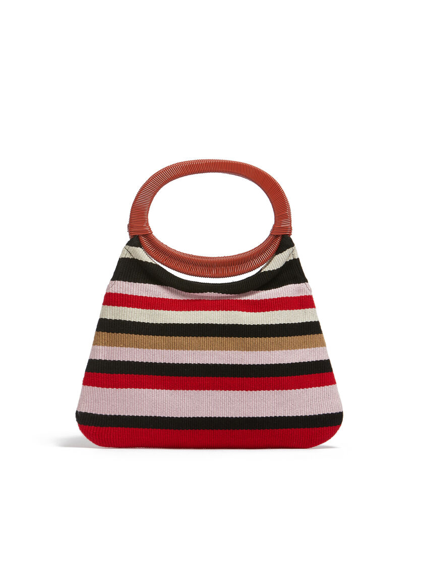 MARNI MARKET bag in multicolor striped cotton - Bags - Image 3
