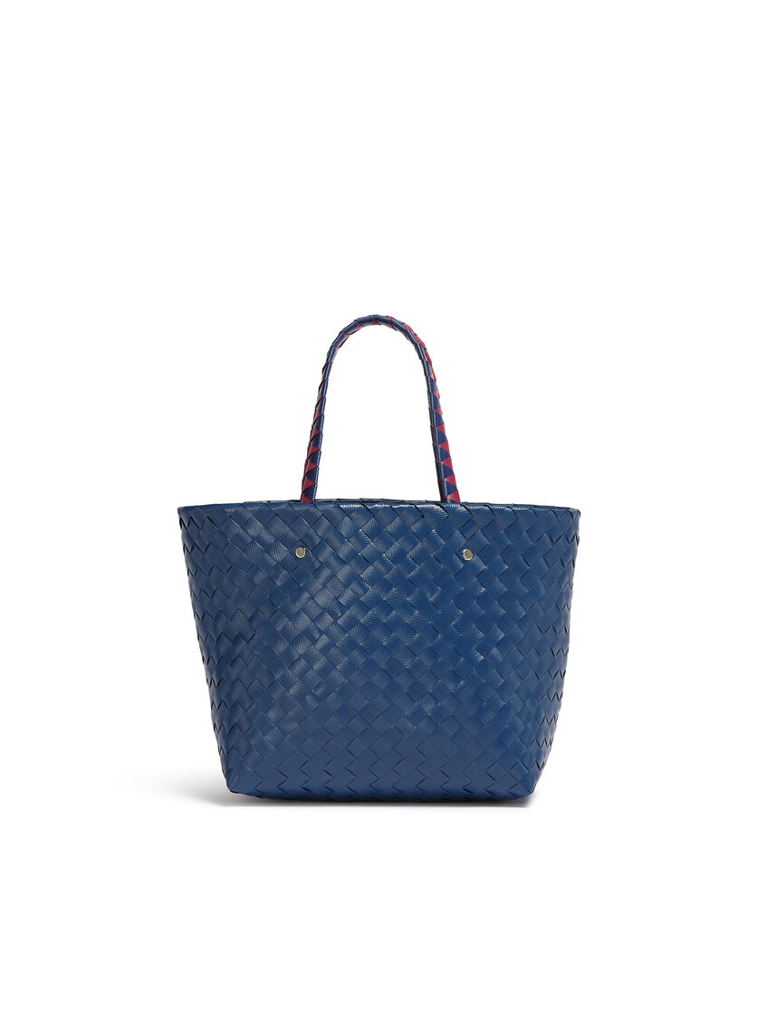 Kleine MARNI MARKET Tasche mit blauem Blumenmotiv - Shopper - Image 3