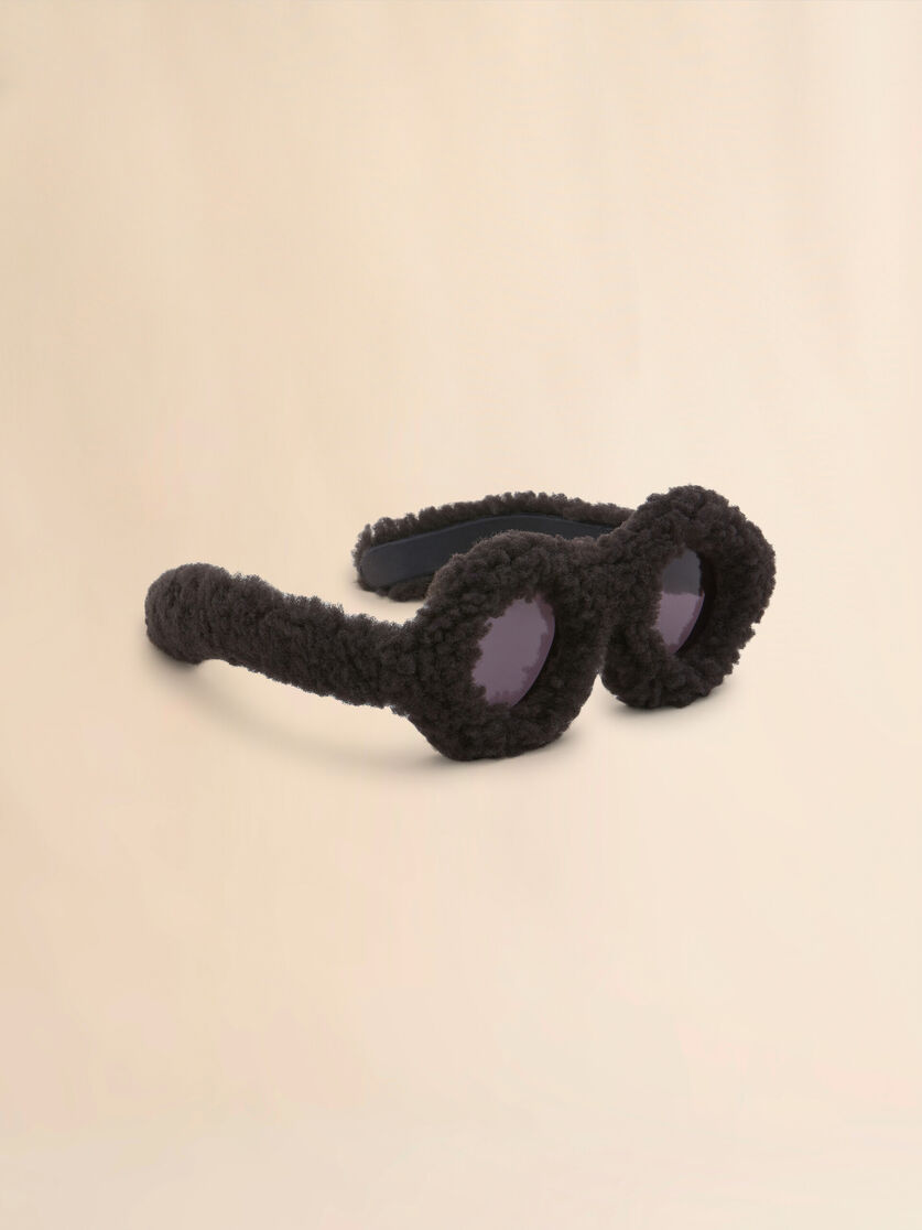 Furry beige Jantu sunglasses - Optical - Image 3
