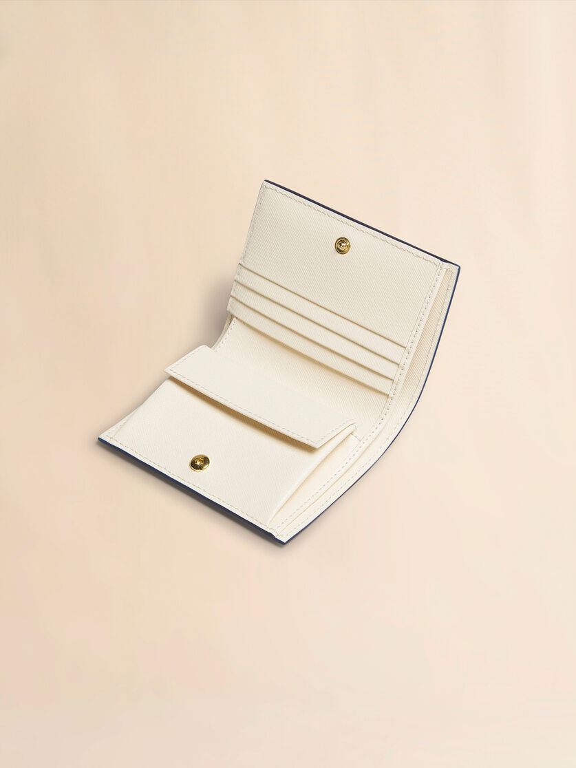 ホワイト サフィアーノレザー 二つ折りウォレット | Marni