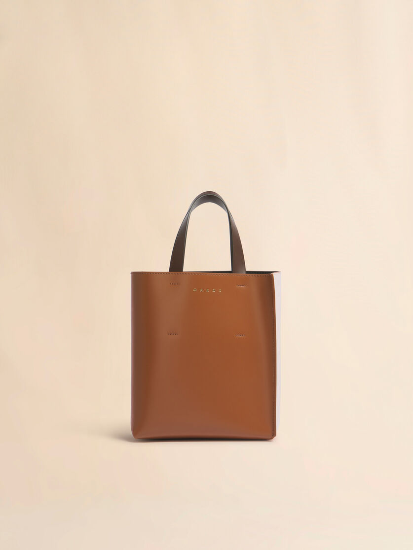 ライトブラウン、ピンク＆ダークブラウン レザー製 Museo ミニバッグ, Image 1