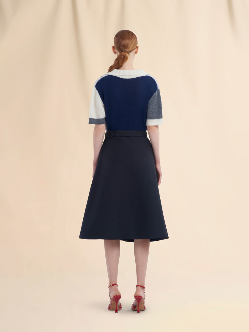 Black cotton A-line skirt with Marni Symbol - Skirts - Image 3
