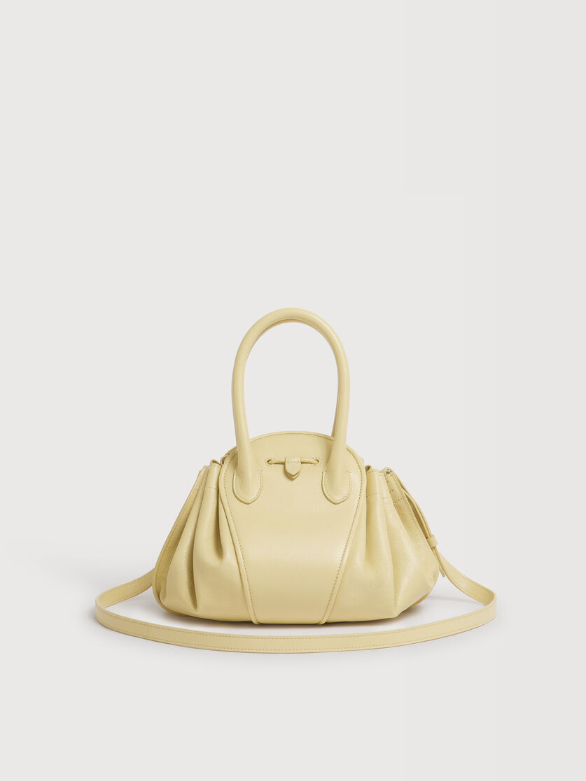 Kleine Tasche Tulipea aus gelbem Leder, Image 4