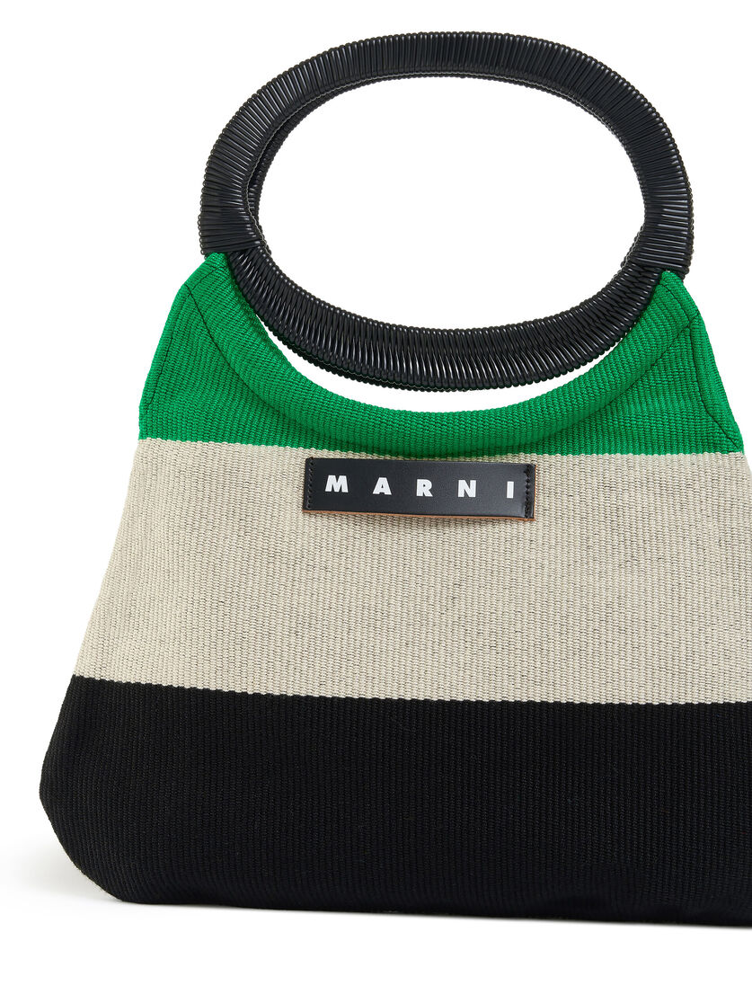 Borsa MARNI MARKET in cotone rigato multicolor - Borse - Image 4