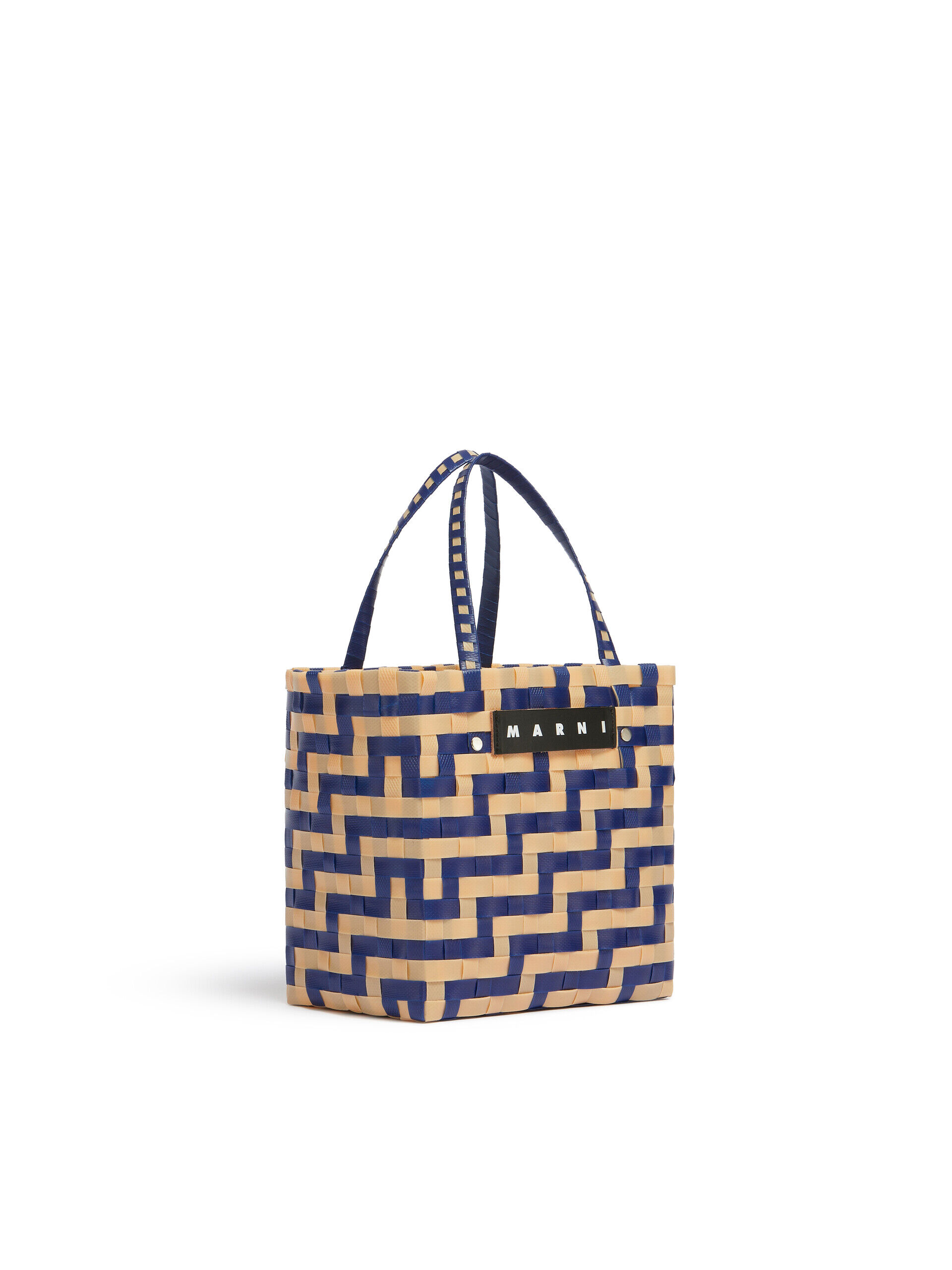 ミニビーチバスケットバッグ ブルー ピーチ ジグザグ MARNI MARKET ミニバスケットバッグ | Marni
