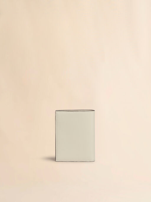 クリーム レザー製 Envelope 二つ折りウォレット - 財布
