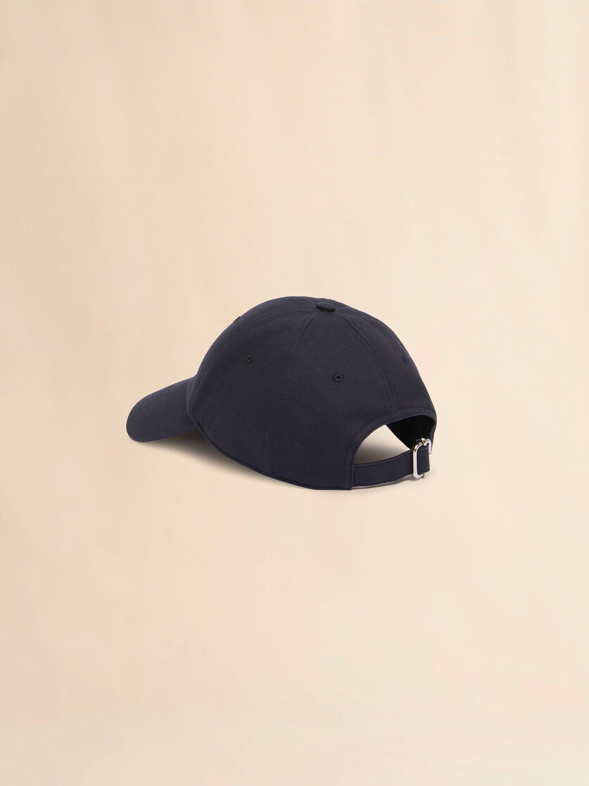 Deep blue organic gabardine baseball cap with Trunkaroo patch - Hats - Image 3