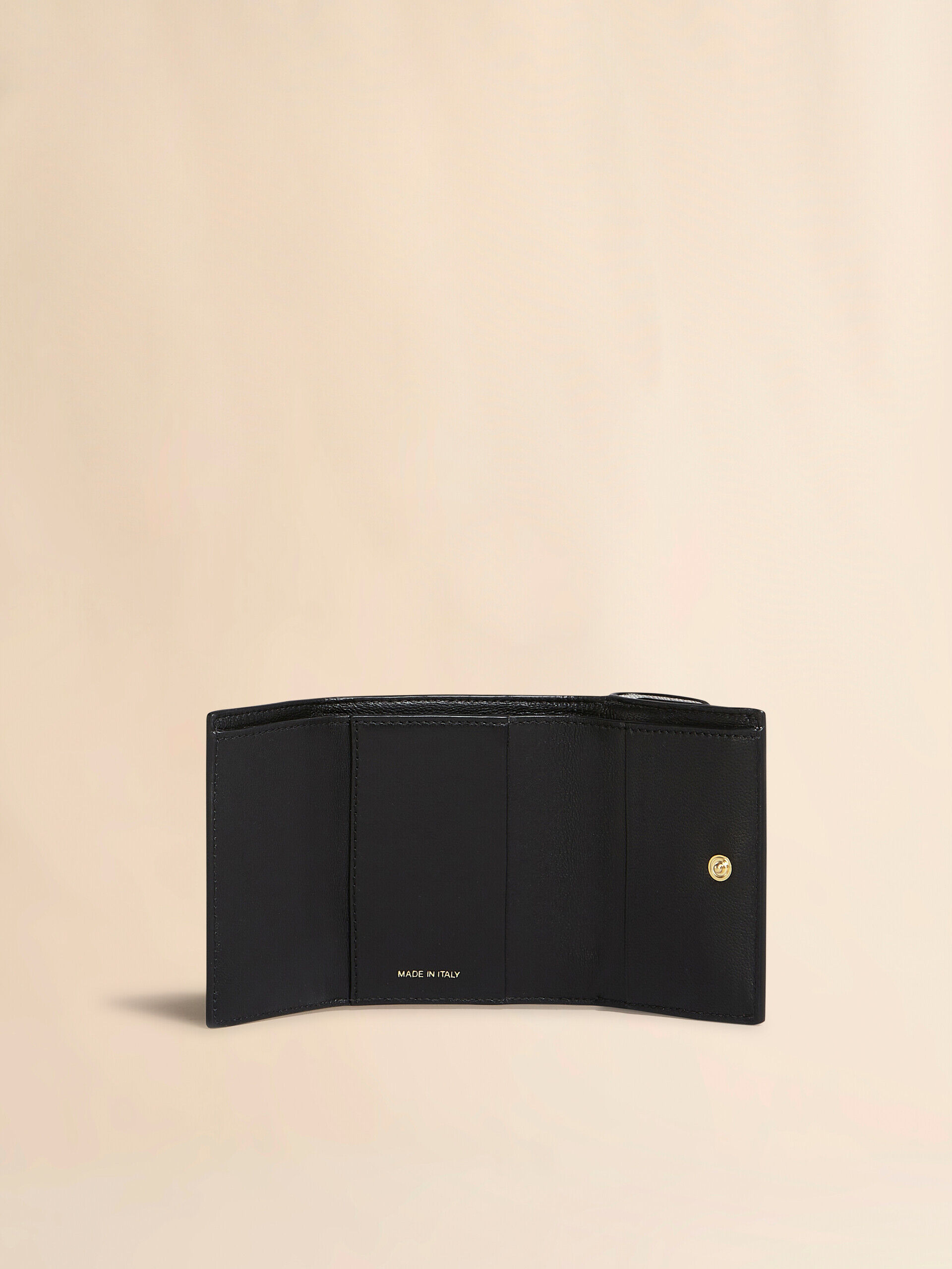 ホワイト、オレンジ、ベージュ レザー製三つ折りウォレット | Marni