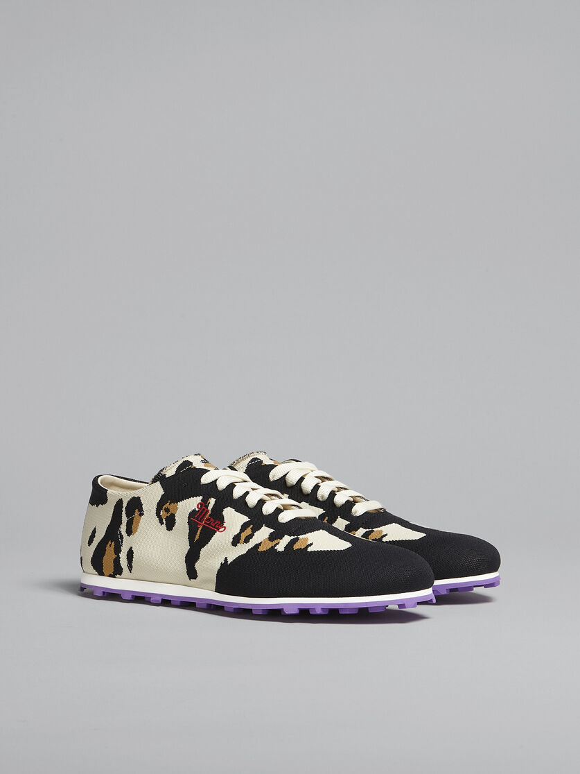 Zapatillas de caña baja PEBBLE de jacquard elástico con estampado de leopardo - Sneakers - Image 2