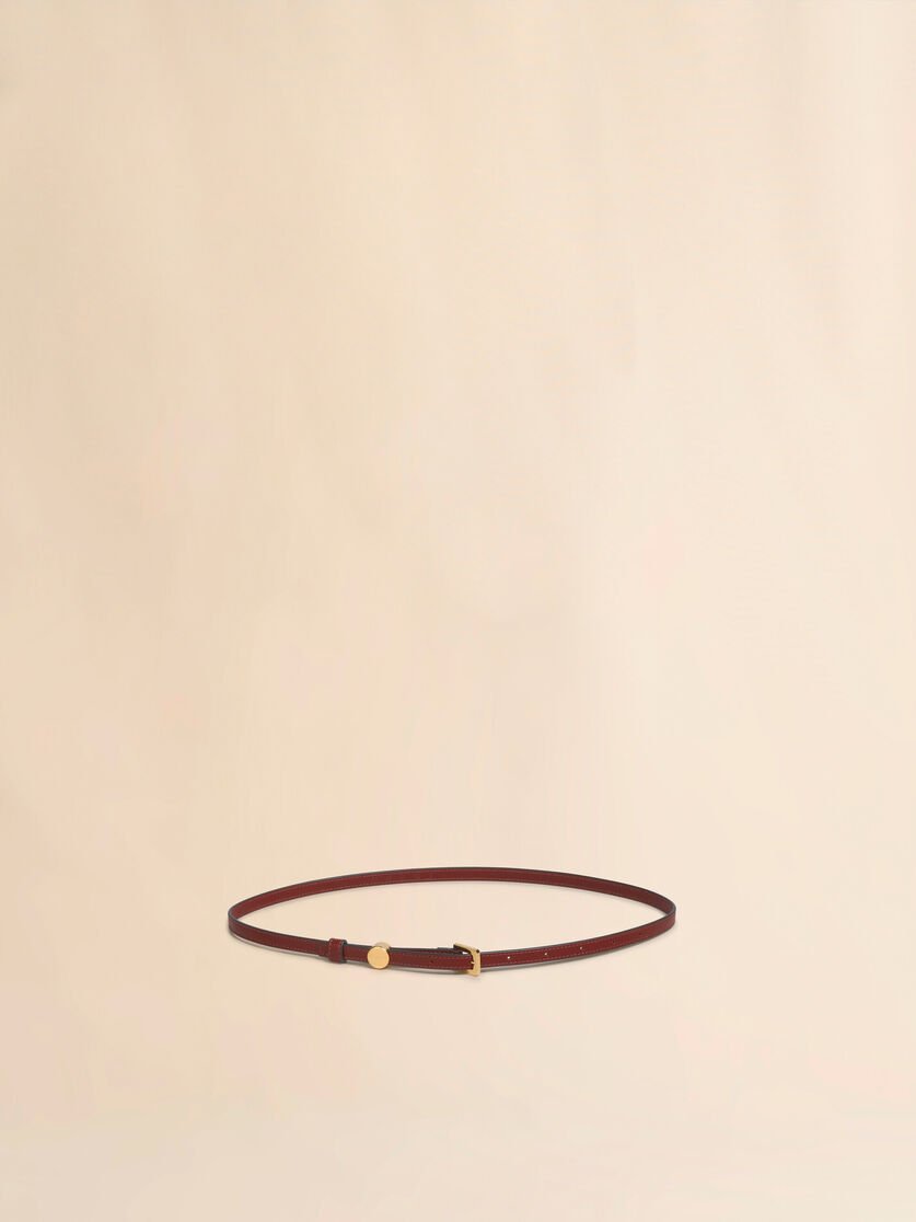Black leather Envelope belt - Belts - Image 1