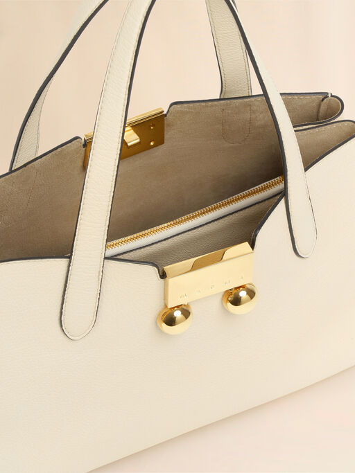 Cream leather Trunkaroo Tote handBag - Handbags
