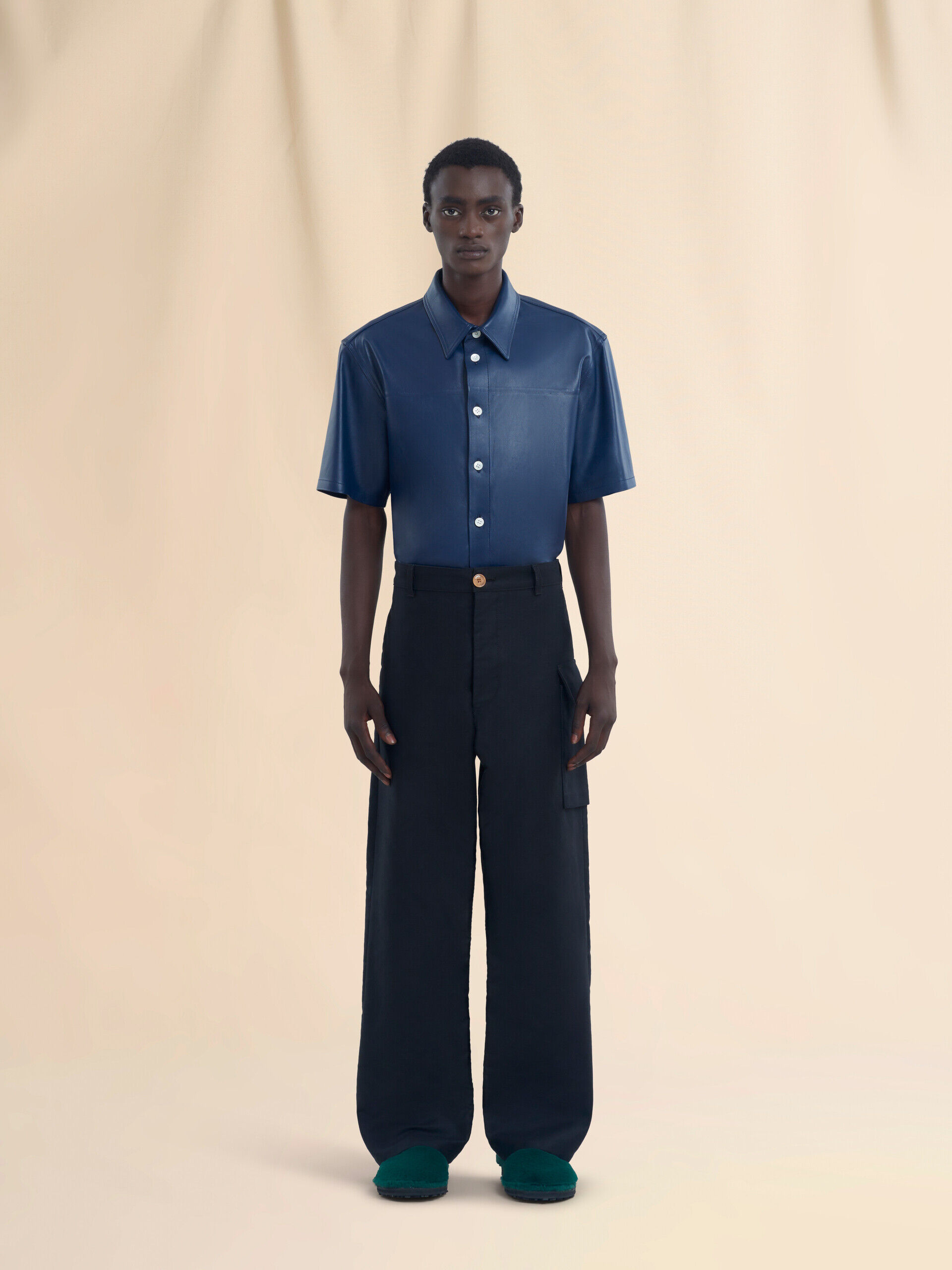 洗練された【MARNI】ギャバジンパンツ カーゴポケット 24AW新作 ブラック 撥水加工タフタカーゴパンツ | Marni