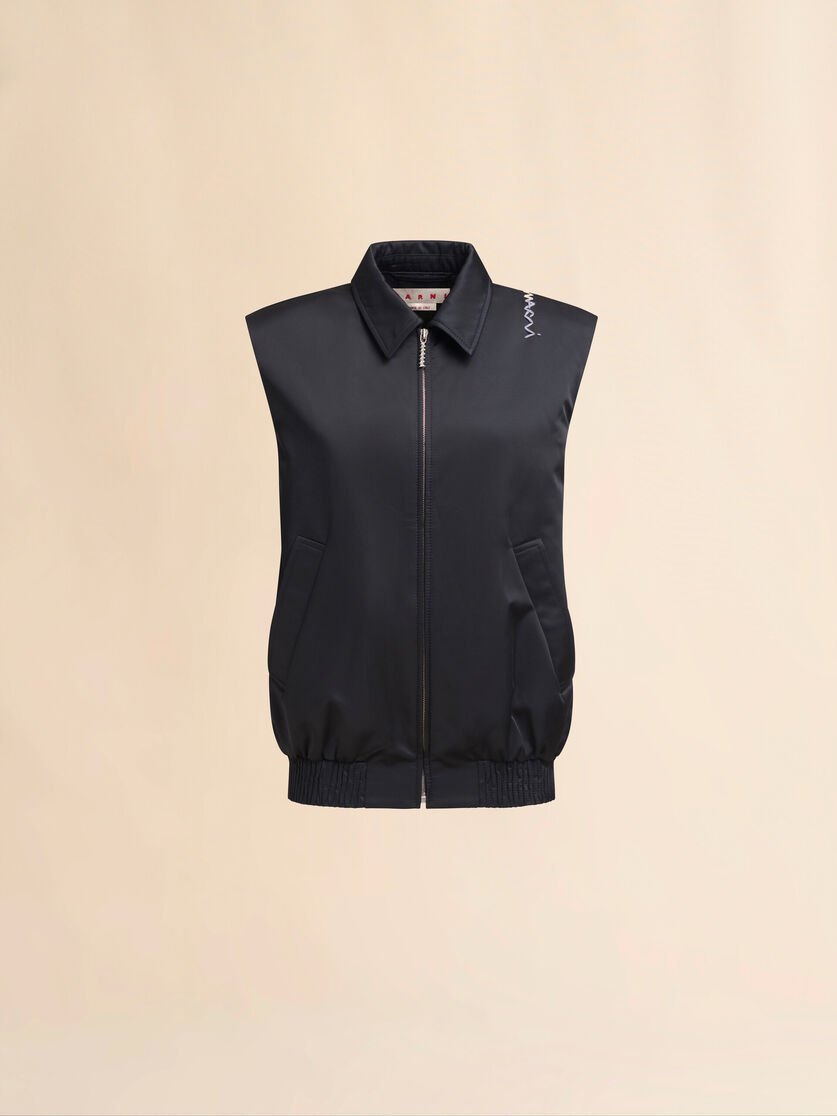 Taffeta bomber vest with Marni Symbol - Waistcoats - Image 1