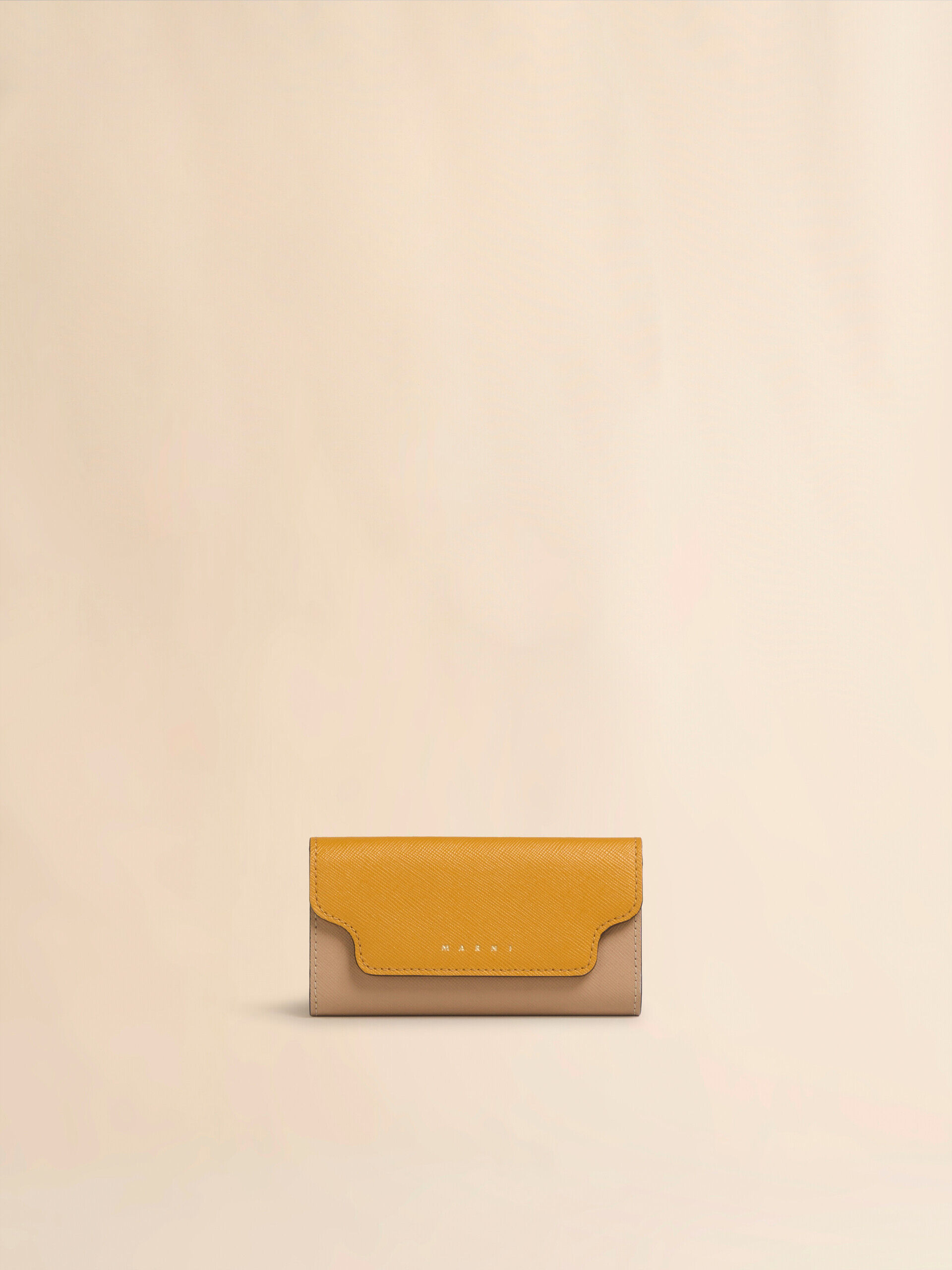 MARNI 6連キーケース レザー　イエローとベージュ マルニ MARNI PCMO0017U1 LV520 キーケース レディース レザー 6
