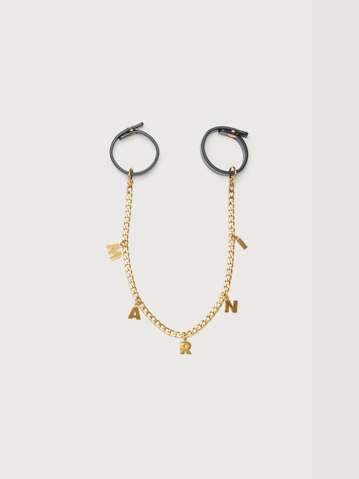 Gold-tone metal Marni charm keyring - Other accessories