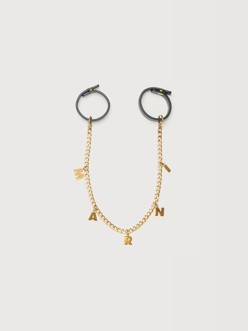 Gold-tone metal Marni charm keyring, Image 1