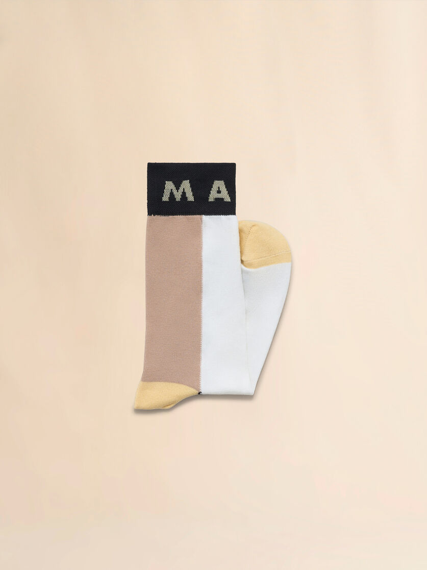 Blue colour block socks - Socks - Image 2