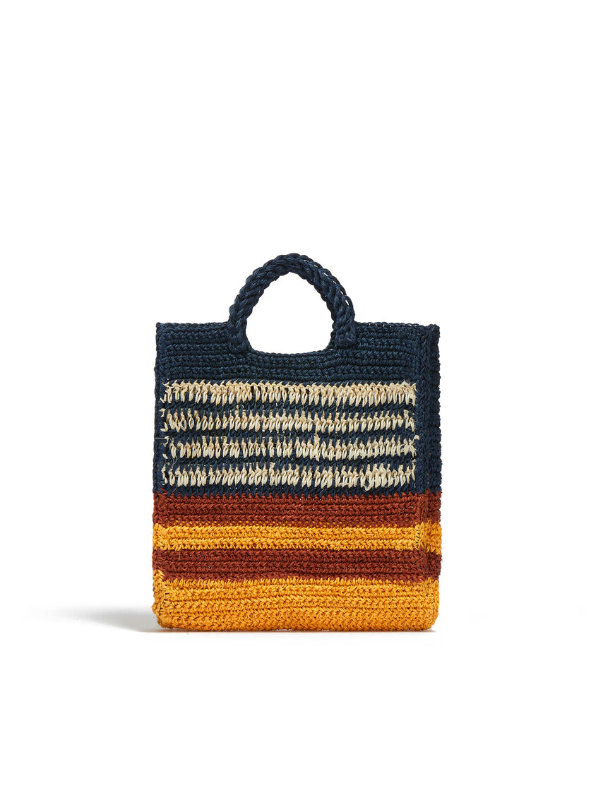 Braun gestreifte MARNI MARKET FIQUE Tasche - Shopper - Image 3