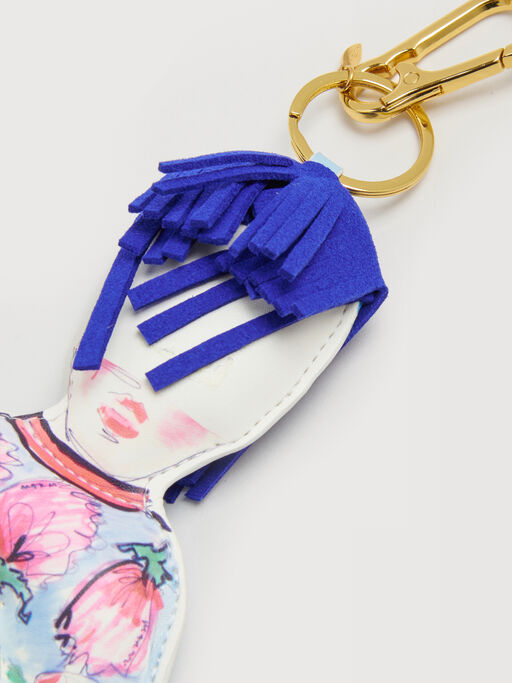 Multicolour coated fabric goggle lady keyring - Other accessories