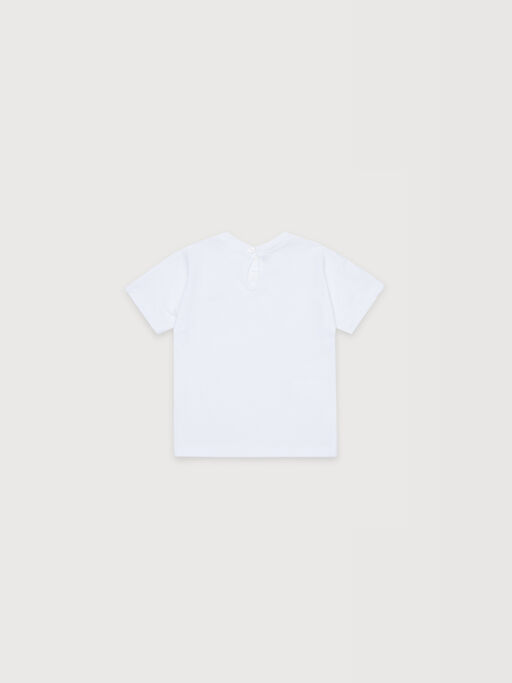 White cotton T-shirt with cursive Marni logo - T-shirts