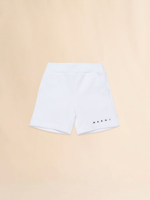 White cotton shorts with Marni print - Pants