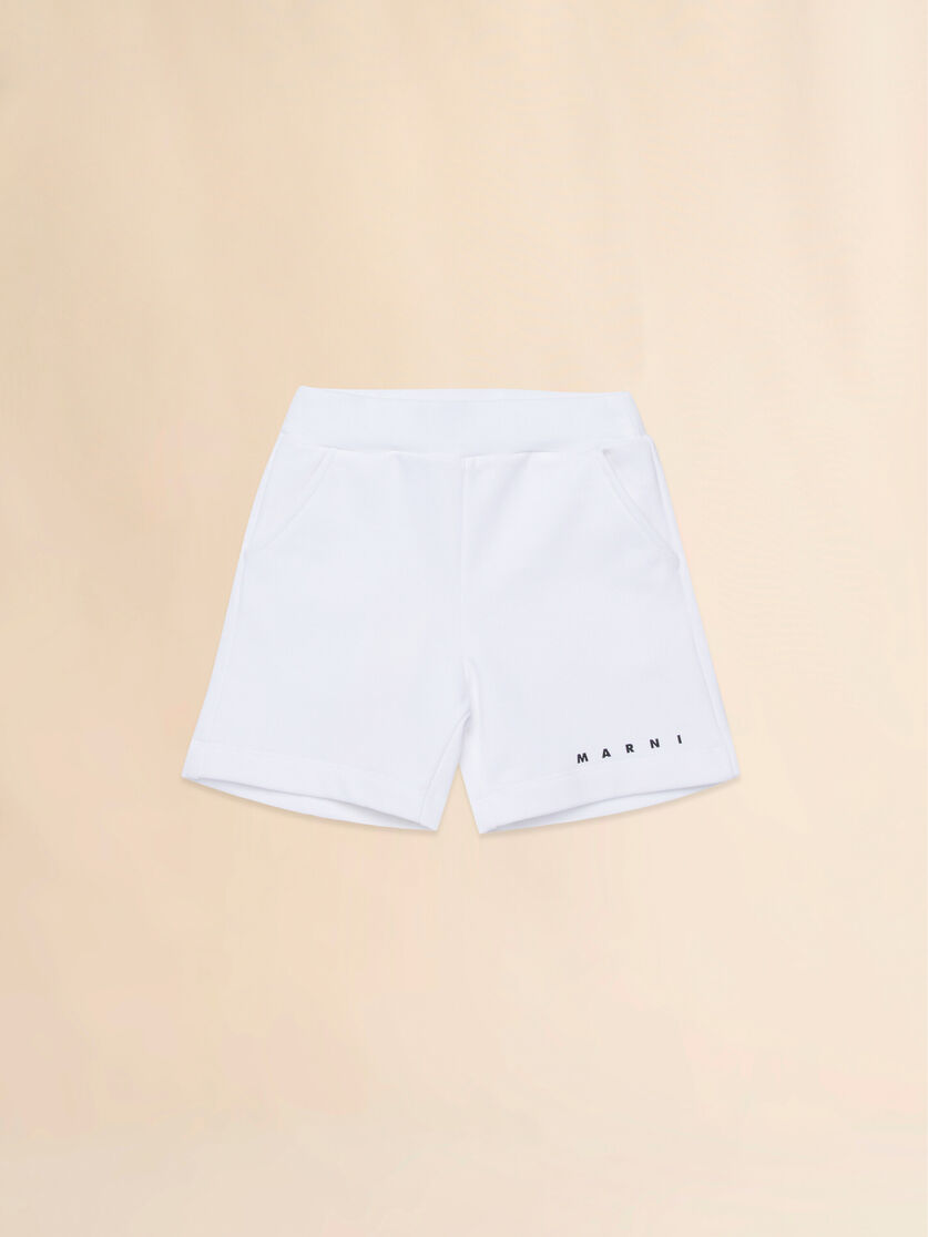 White cotton shorts with Marni print, Image 1