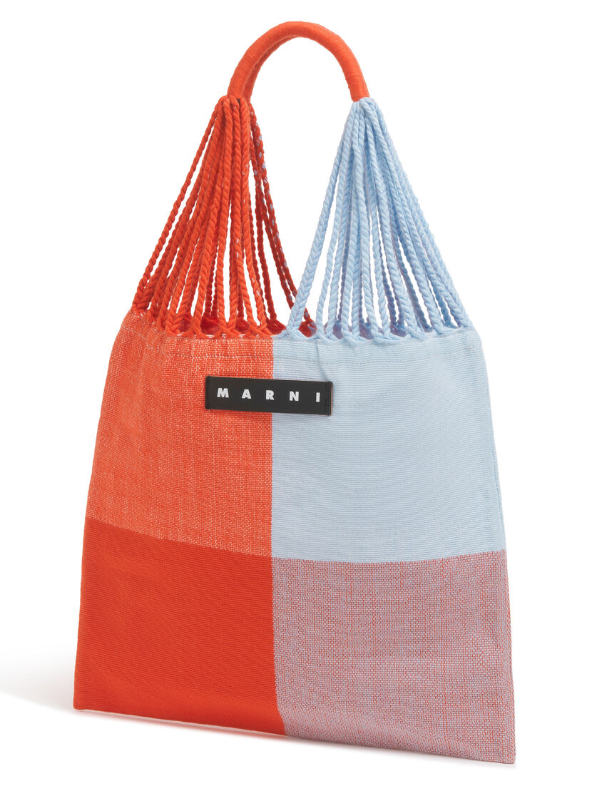 MARNI MARKET ポリエステル ショッピングバッグ ハンモック風ハンドル付き グレー/ターコイズ/レッド - ハンドバッグ - Image 4