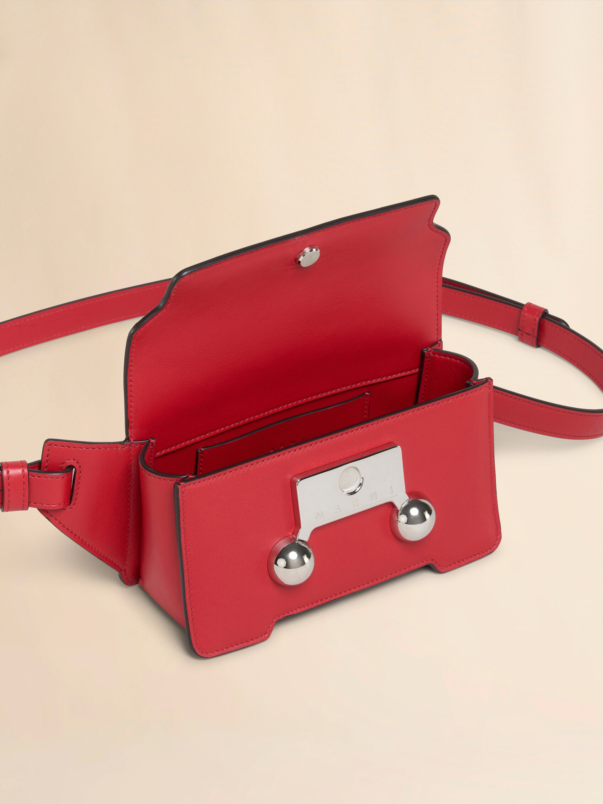 VIP【関税送料無料】希少 MARNI MULTICOLOR LEATHER BAG Red leather Trunkaroo crossbody bag | Marni