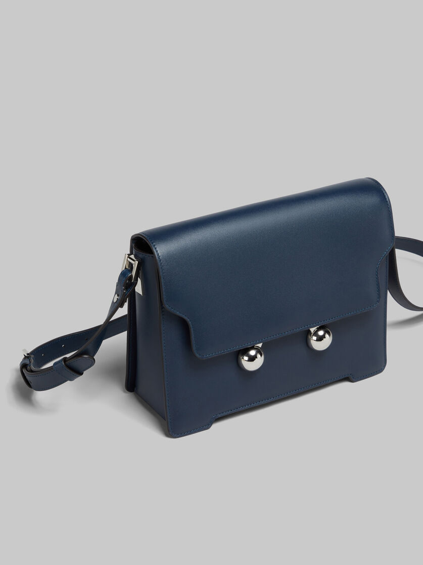 Deep blue leather Trunkaroo medium shoulder bag - Shoulder Bags - Image 5