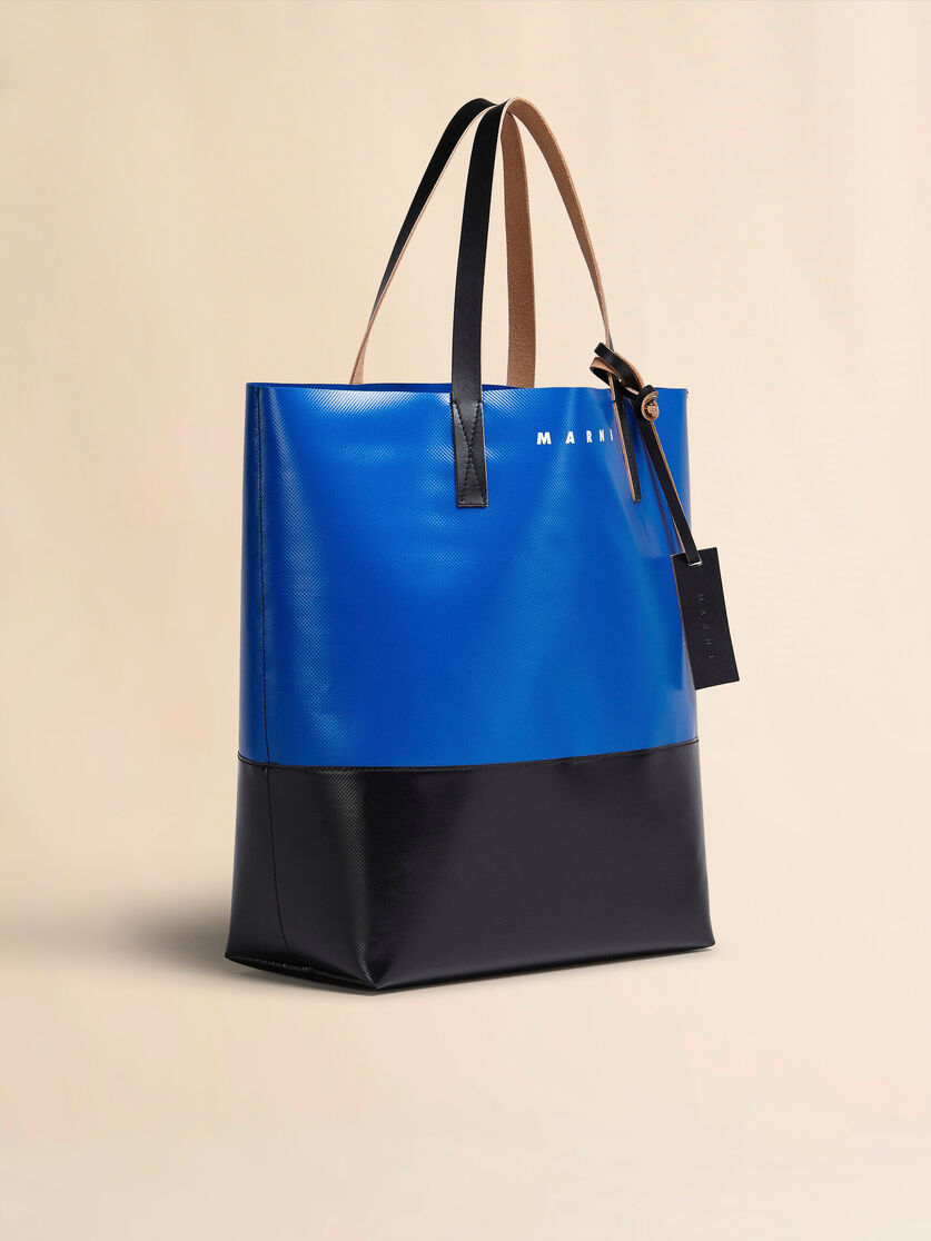 Tribeca shopping bag in blue and black - Shopping Bags - Image 5
