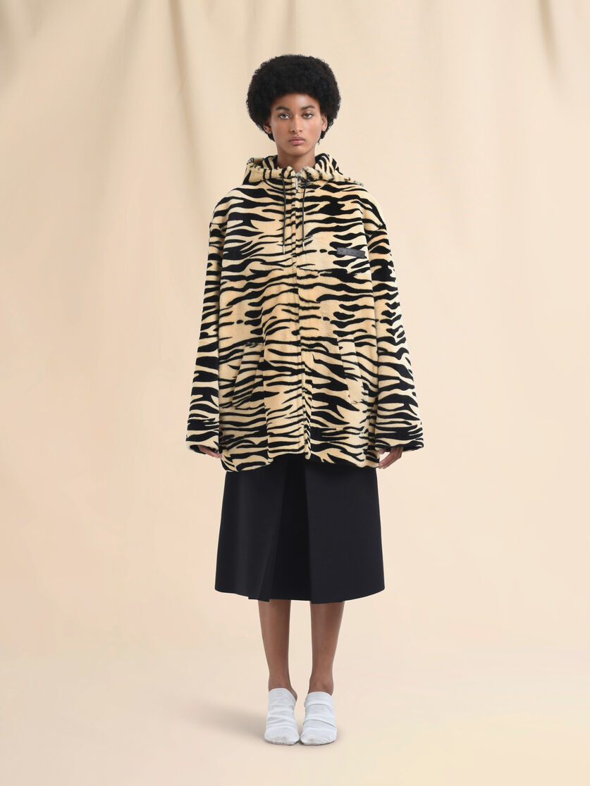Shearling tiger print hoodie - Jackets - Image 2