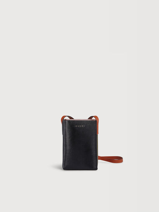 Museo Soft Nano Bag in green and black leather - Shoulder Bags