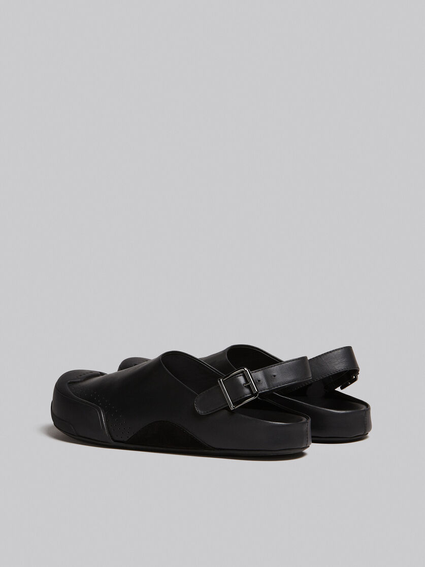 Black leather and suede Dada Sabot - Clogs - Image 3