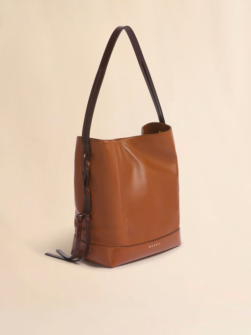 Brown leather Pod 2.0 small hobo bag - Shoulder Bags