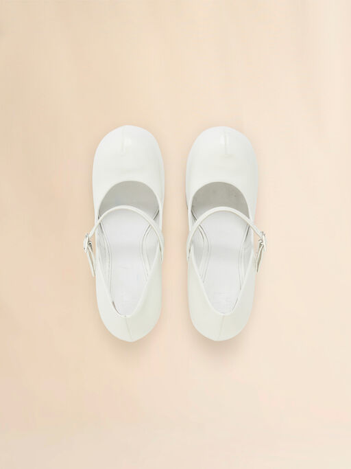 White leather New Wave Mary Jane pump - Mocassin
