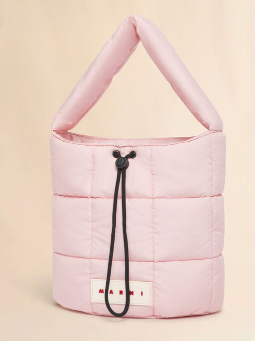 ピンク Puff バケットバッグ - ショルダーバッグ